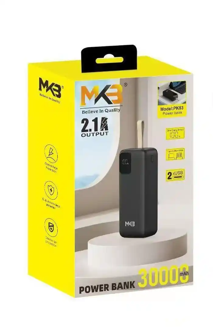 MKB PK83 30000mAh Power Bank 2.1A output